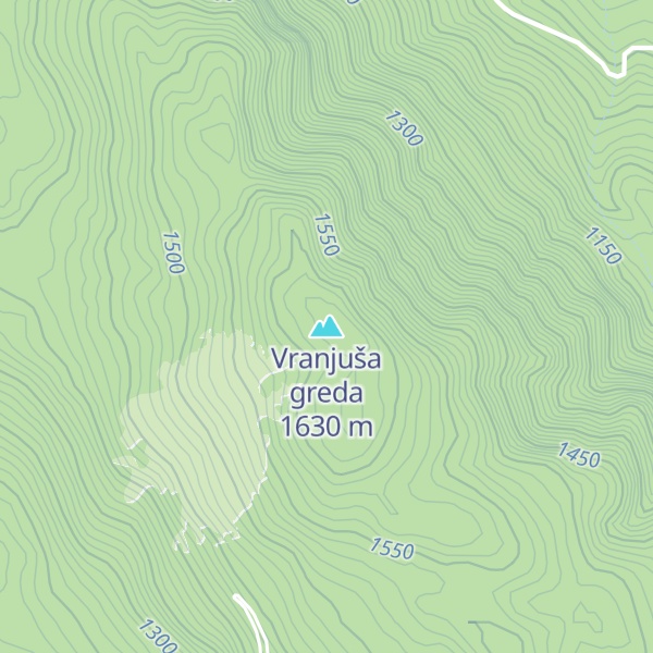 Map of Vranjuša greda