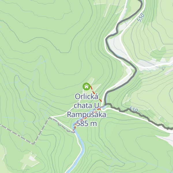 Map of Orlická chata U Rampušáka