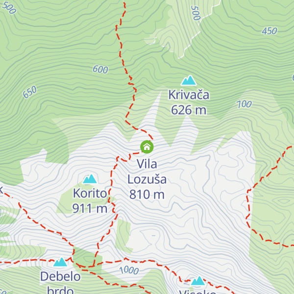 Map of Vila Lozuša