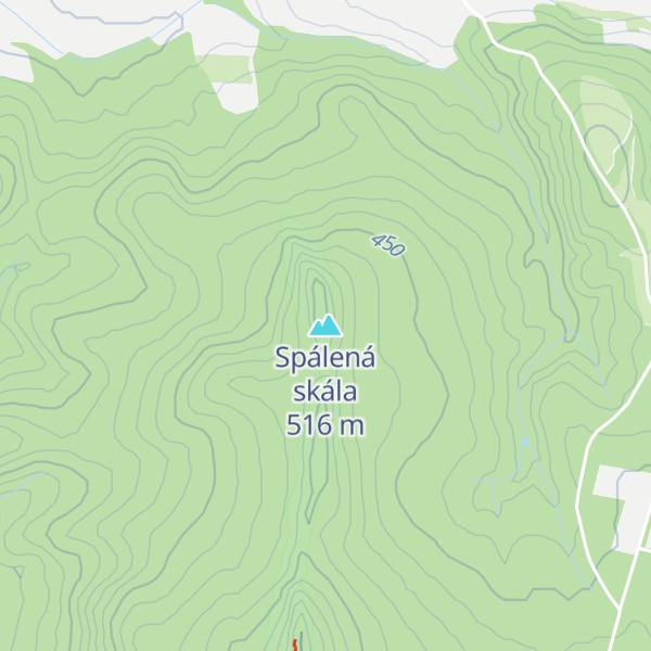 Map of Spálená skála