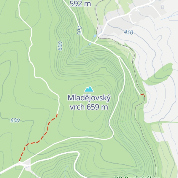 Map of Mladějovský vrch
