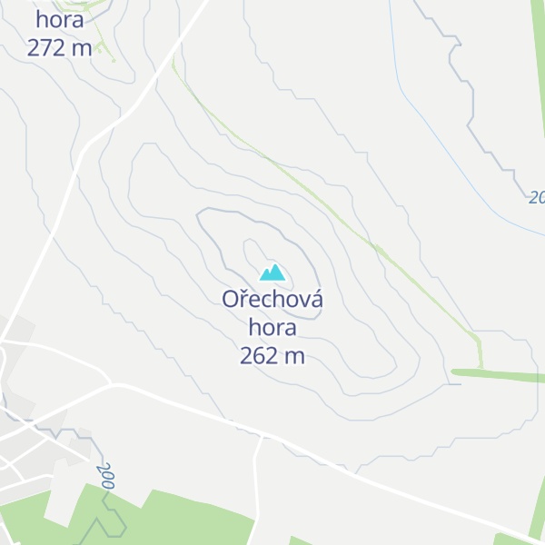 Map of Ořechová hora