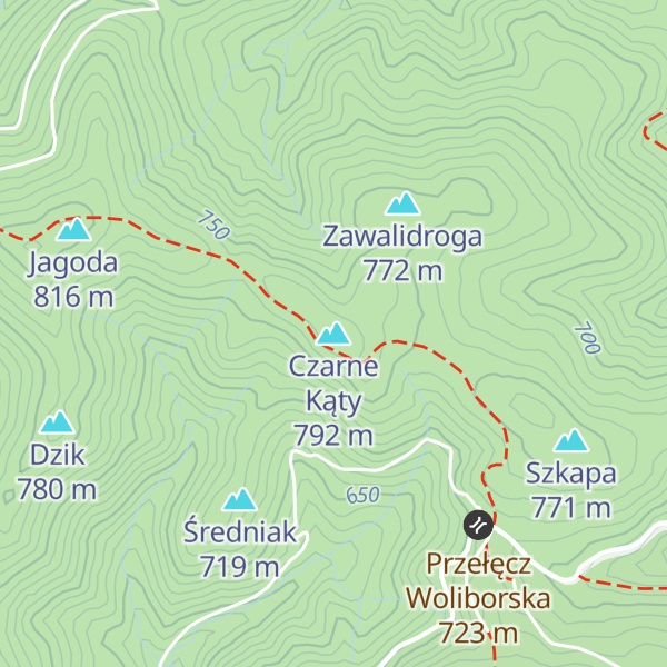 Map of Czarne Kąty