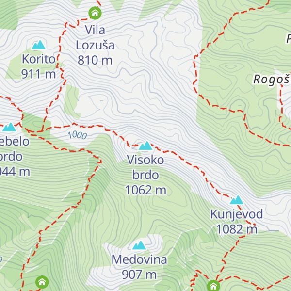 Map of Visoko brdo