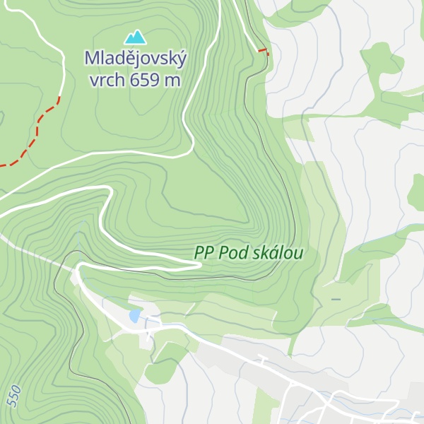 Map of Červená hora