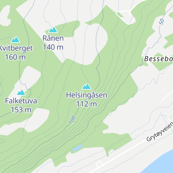 Map of Helsingåsen