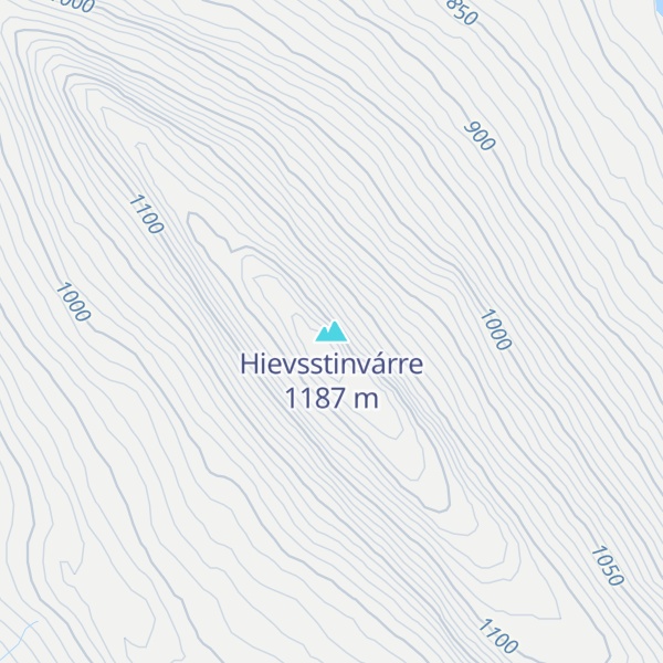 Map of Hievsstinvárre