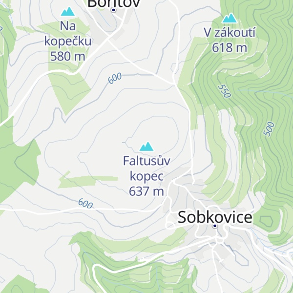 Map of Faltusův kopec