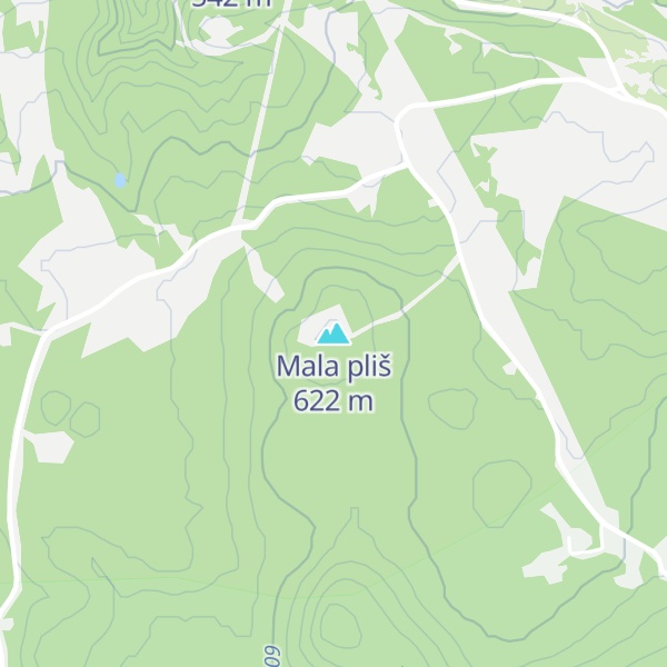Map of Mala pliš