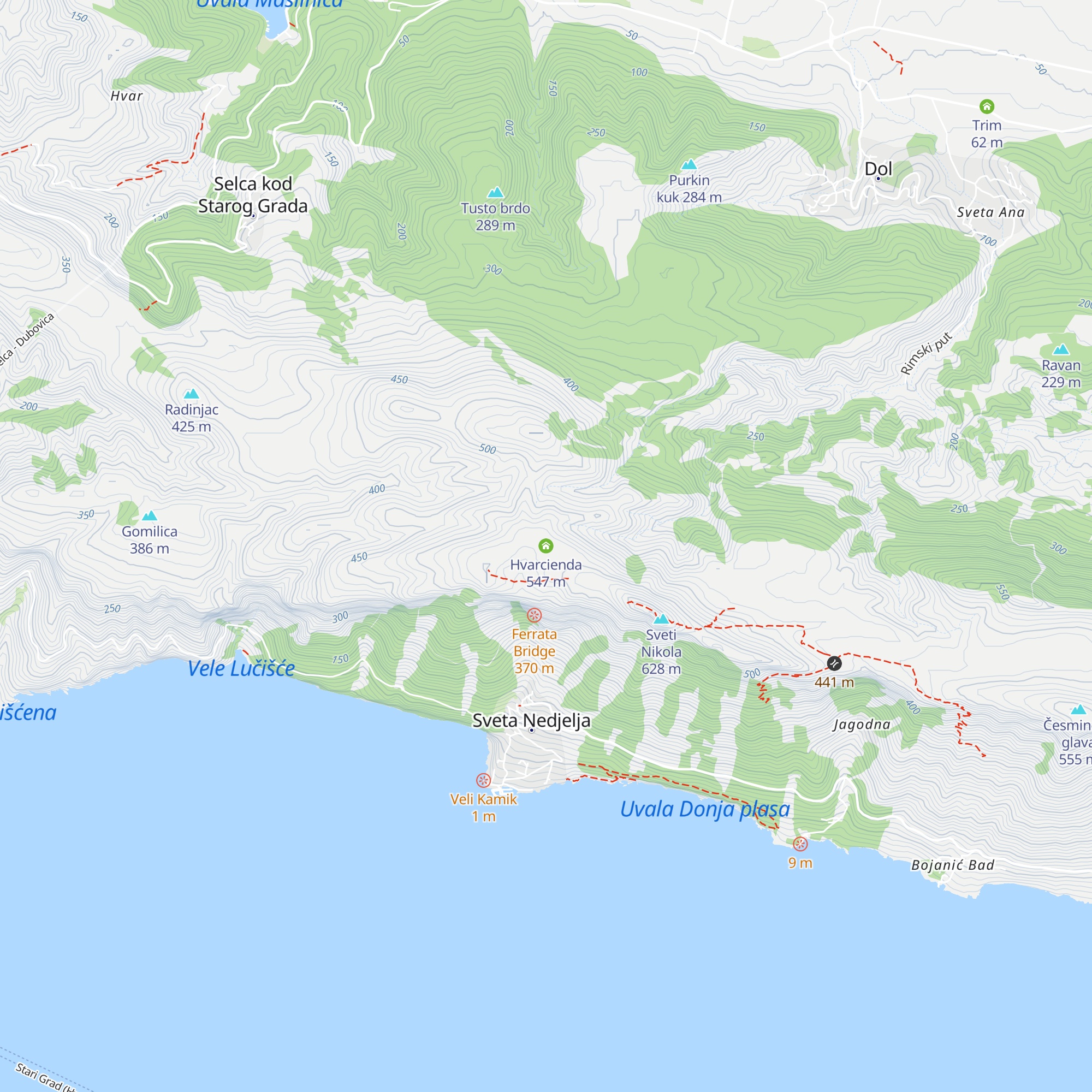 Hvarcienda map