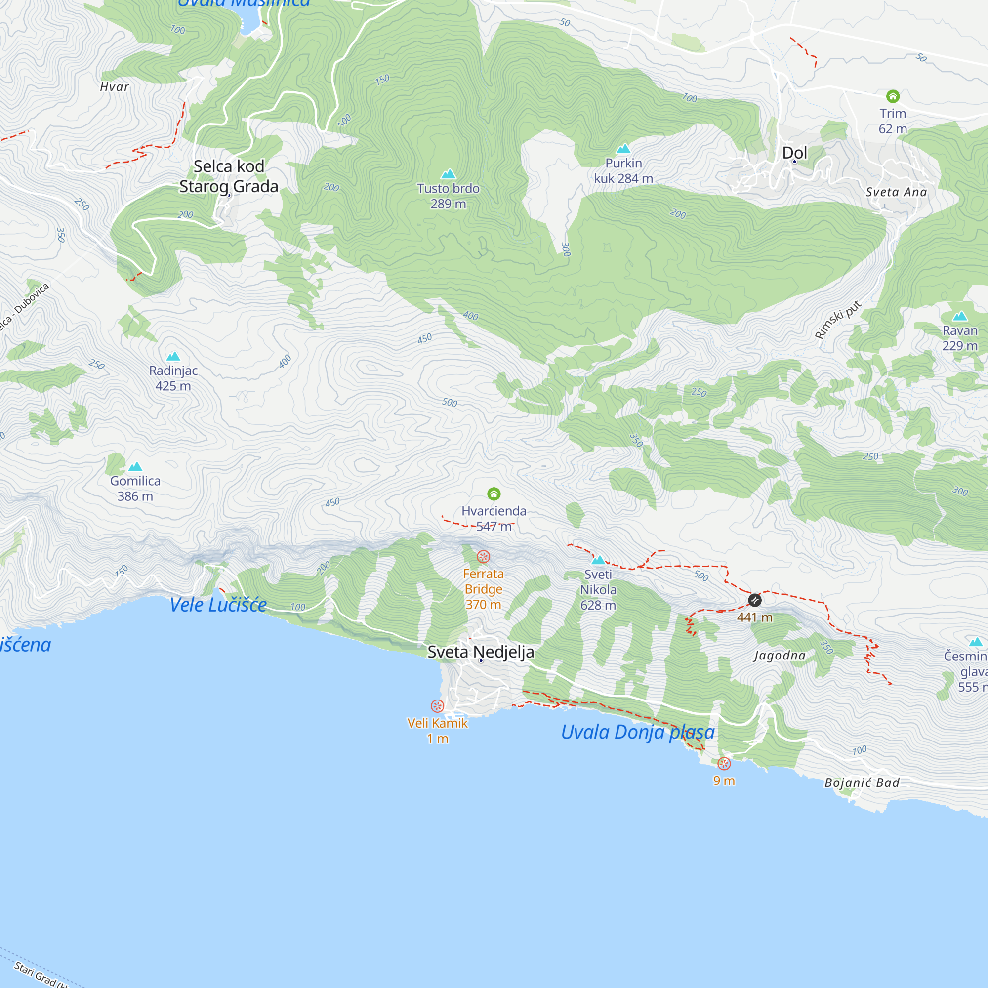 Hvarcienda map