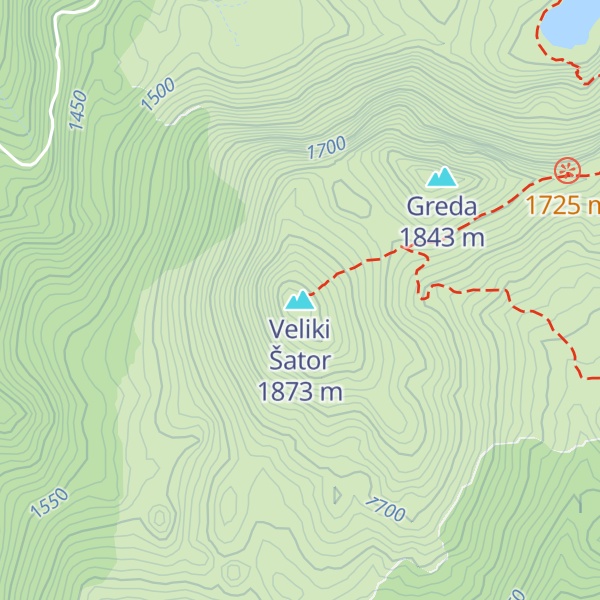 Map of Veliki Šator