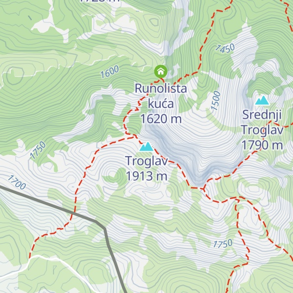 Map of Troglav