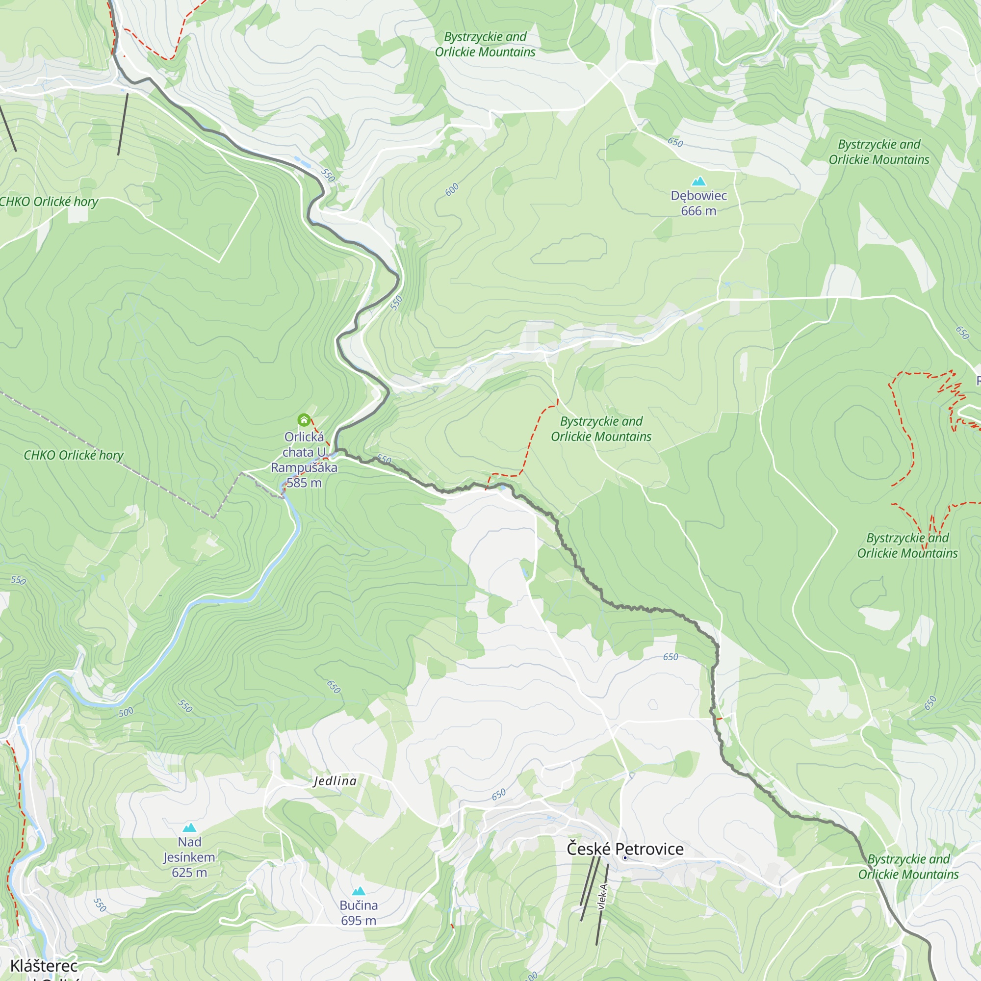 Chata na Čiháku map