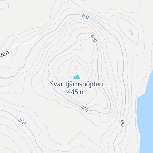 Map of Svarttjärnshöjden