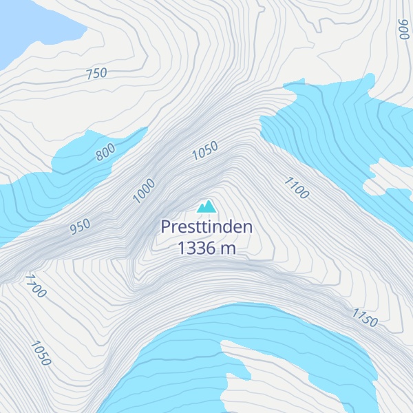 Map of Presttinden