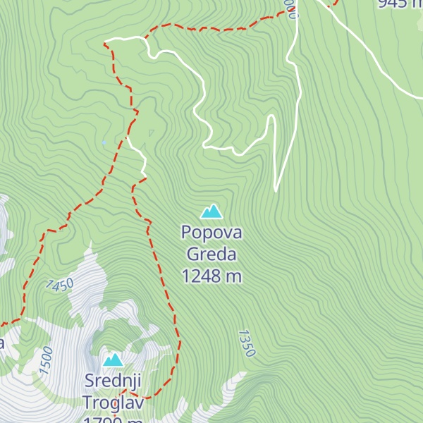 Map of Popova Greda
