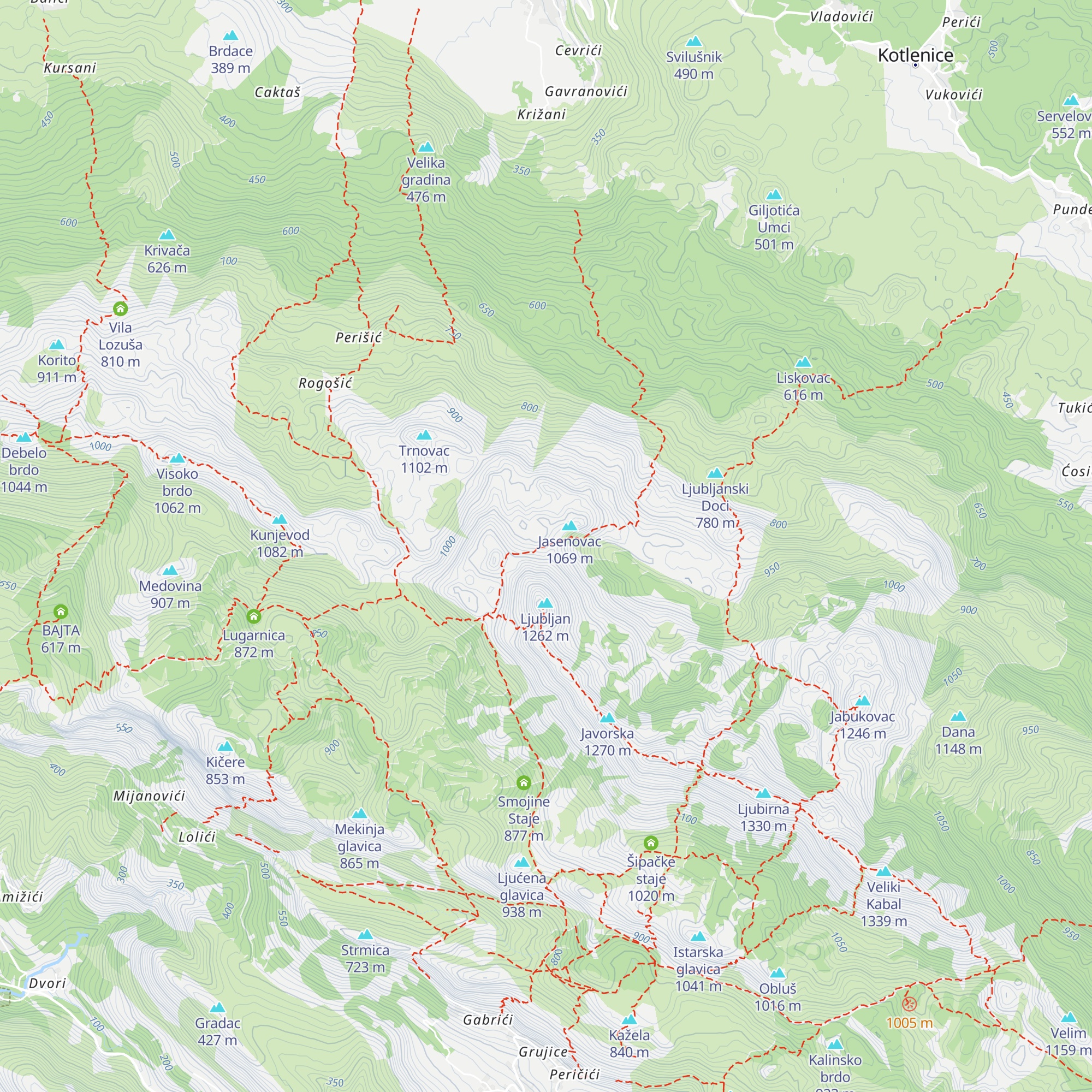 Planinarsko skloniste Ljubljan map