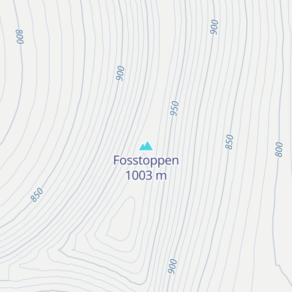 Map of Fosstoppen