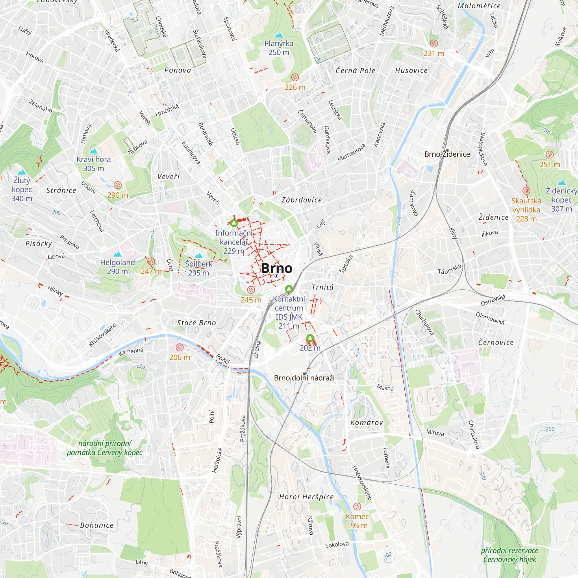 Kontaktní centrum IDS JMK map