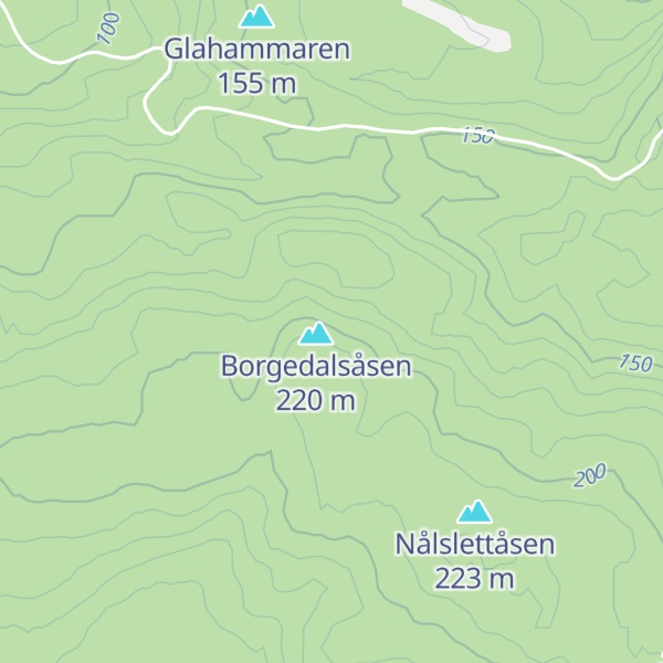 Map of Skipdalsåsen