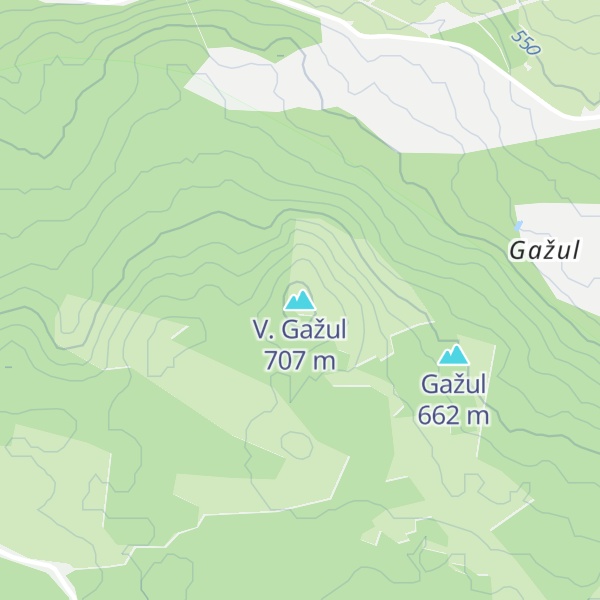 Map of V. Gažul