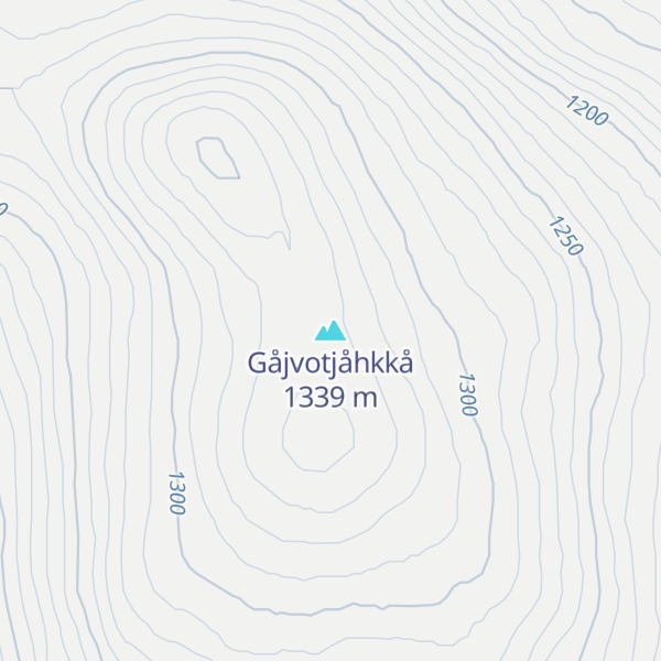 Map of Gåjvotjåhkkå