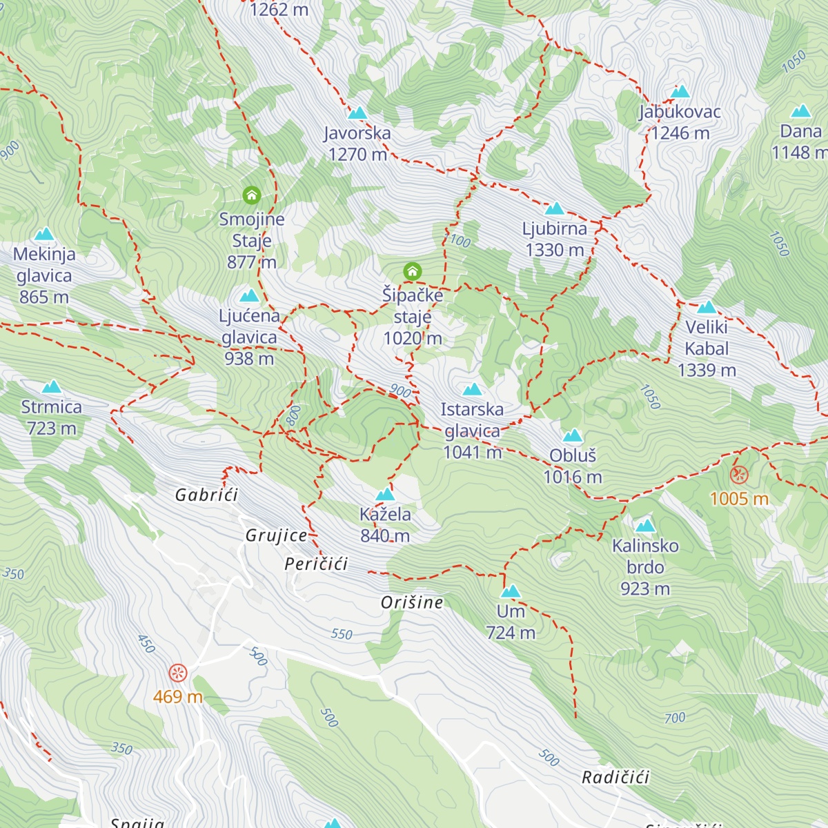 Planinarski dom Umberto Girometta map