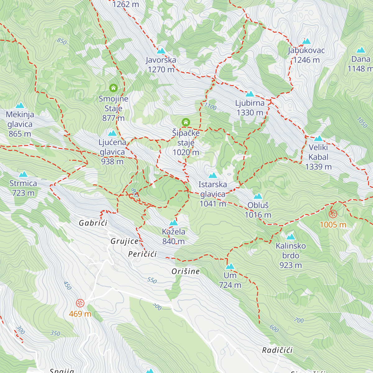 Planinarski dom Umberto Girometta map