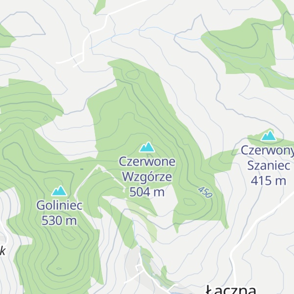 Map of Czerwone Wzgórze