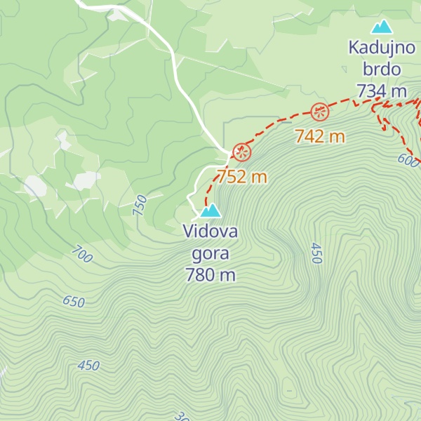Map of Vidova gora