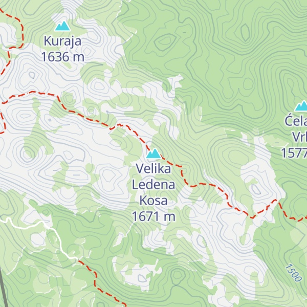 Map of Velika Ledena Kosa