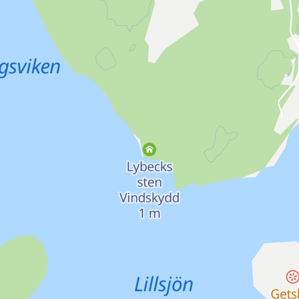 Map of Lybecks sten Vindskydd