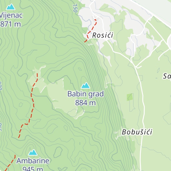 Map of Babin grad