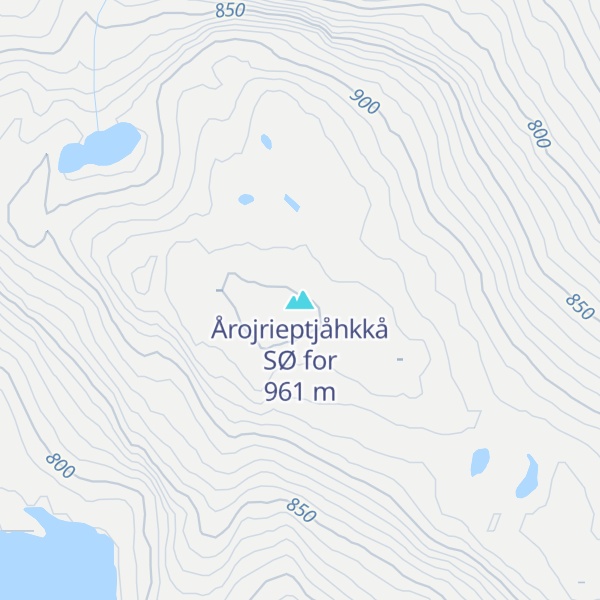 Map of Årojrieptjåhkkå SØ for