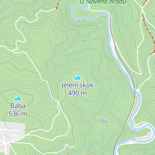 Map of Jelení skok