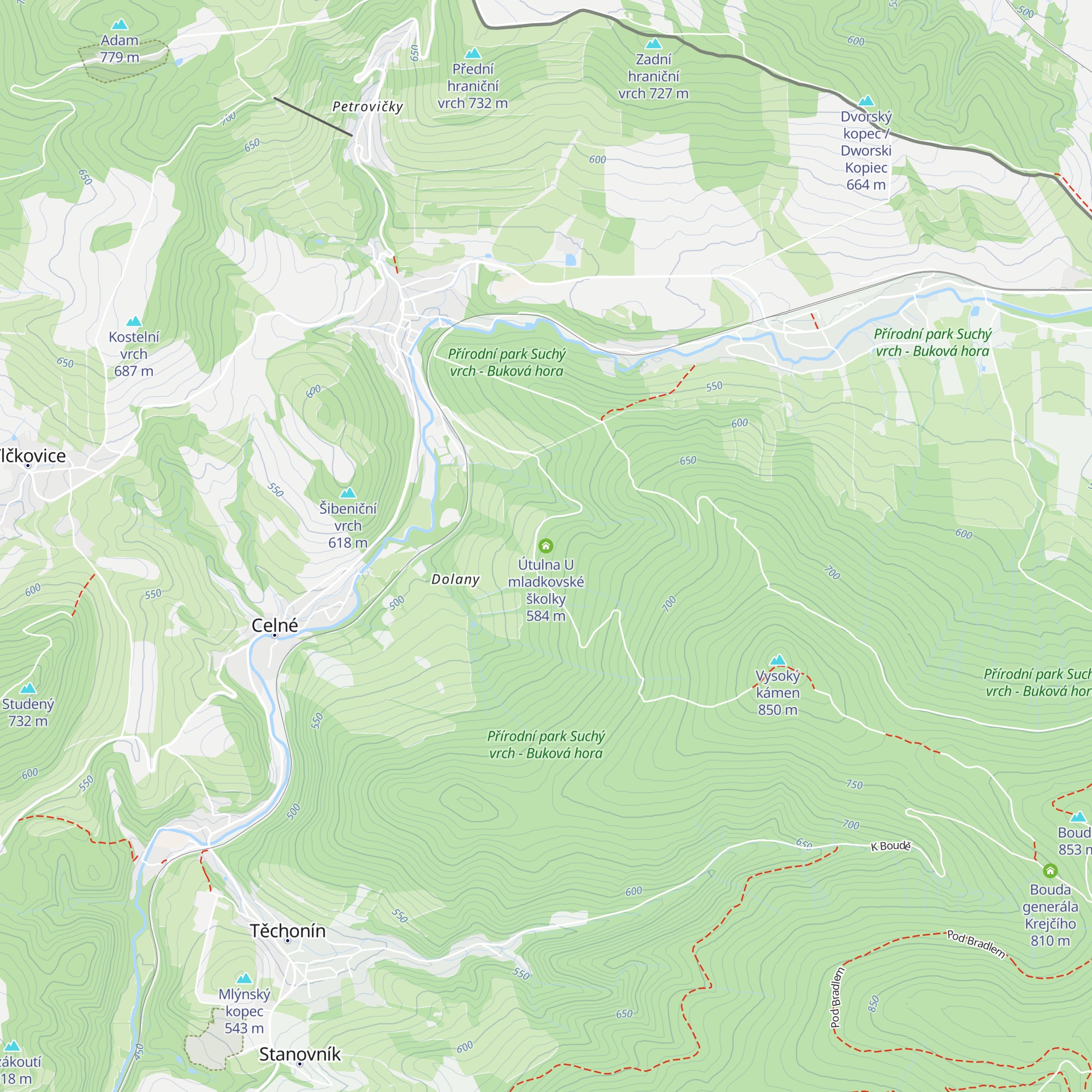 Útulna U mladkovské školky map