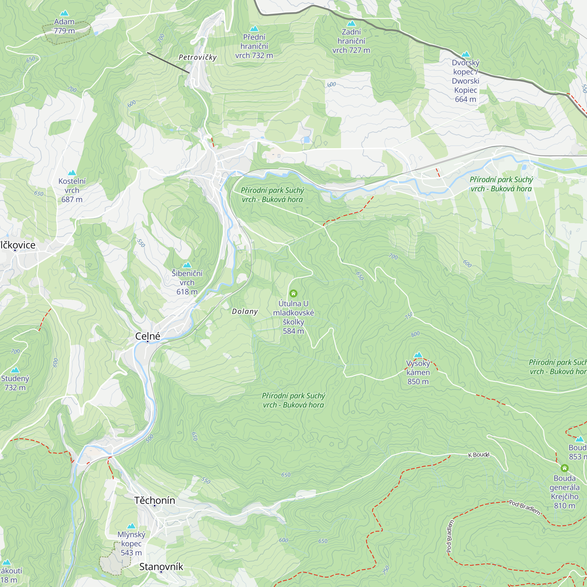 Útulna U mladkovské školky map