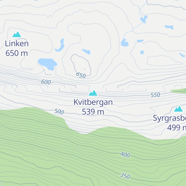 Map of Kvitbergan