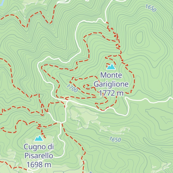Map of Anticima Gariglione