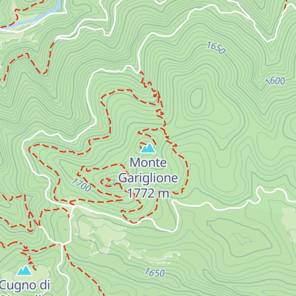 Map of Monte Gariglione