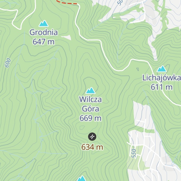 Map of Wilcza Góra