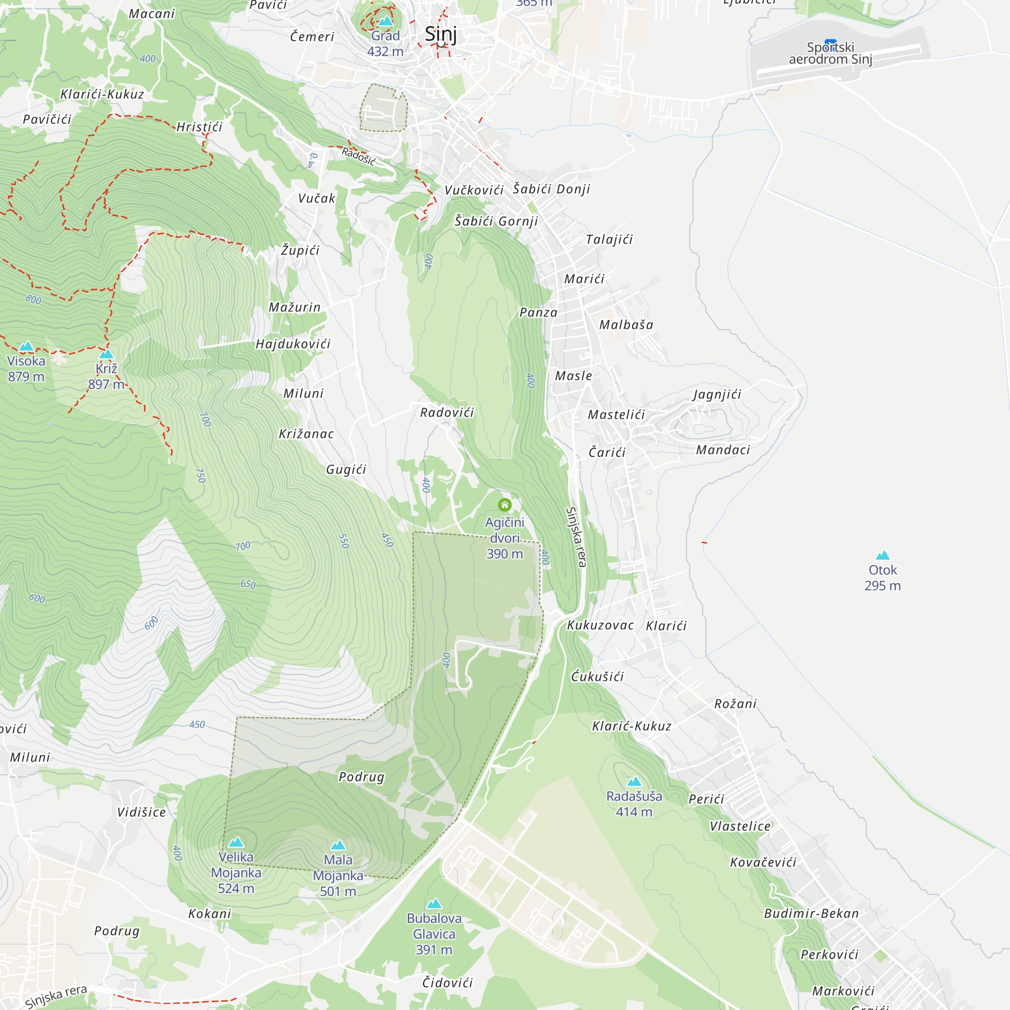 Agičini dvori map