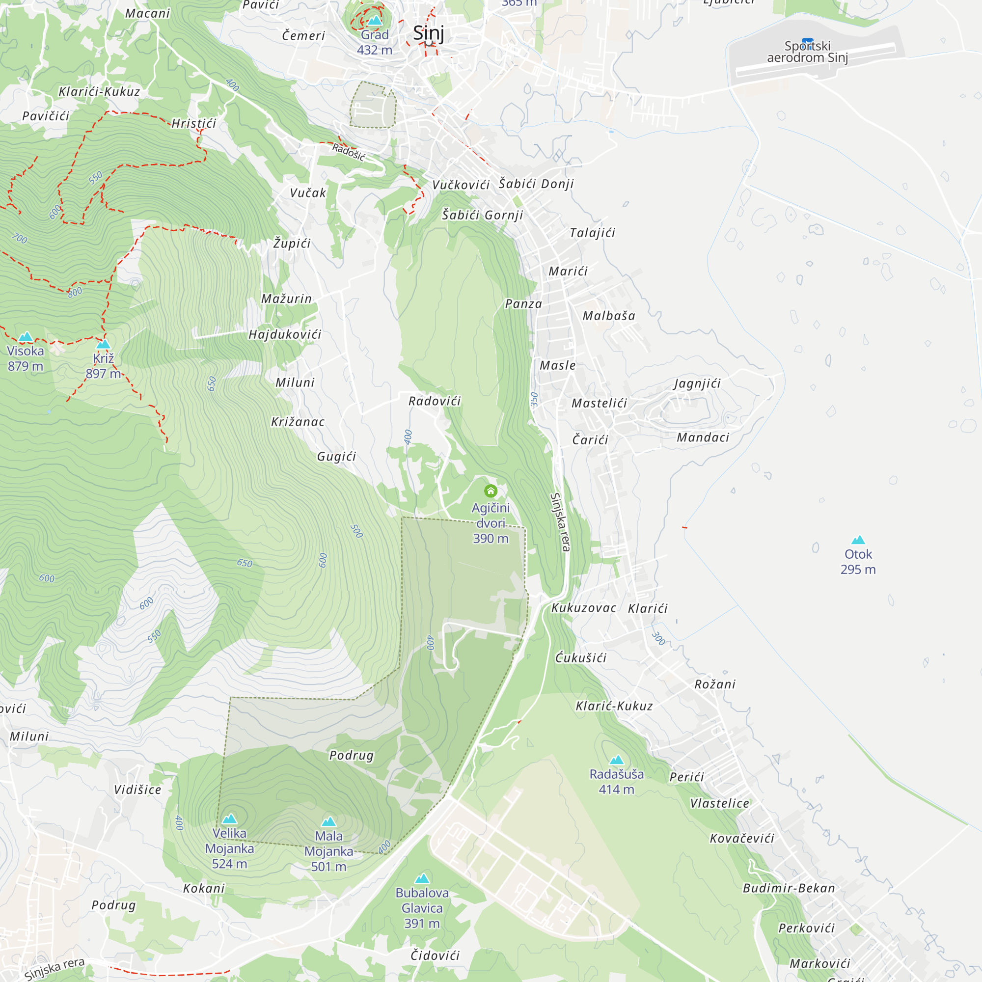 Agičini dvori map