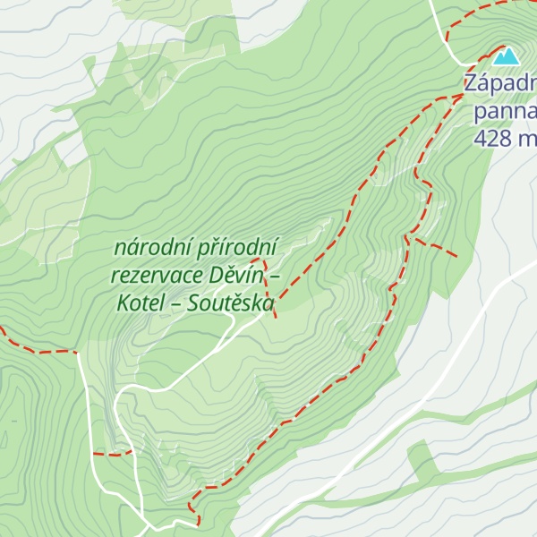 Map of Děvín