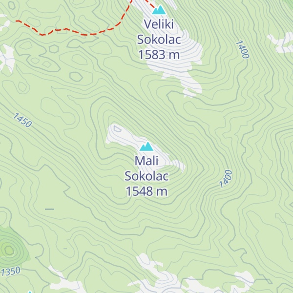 Map of Mali Sokolac