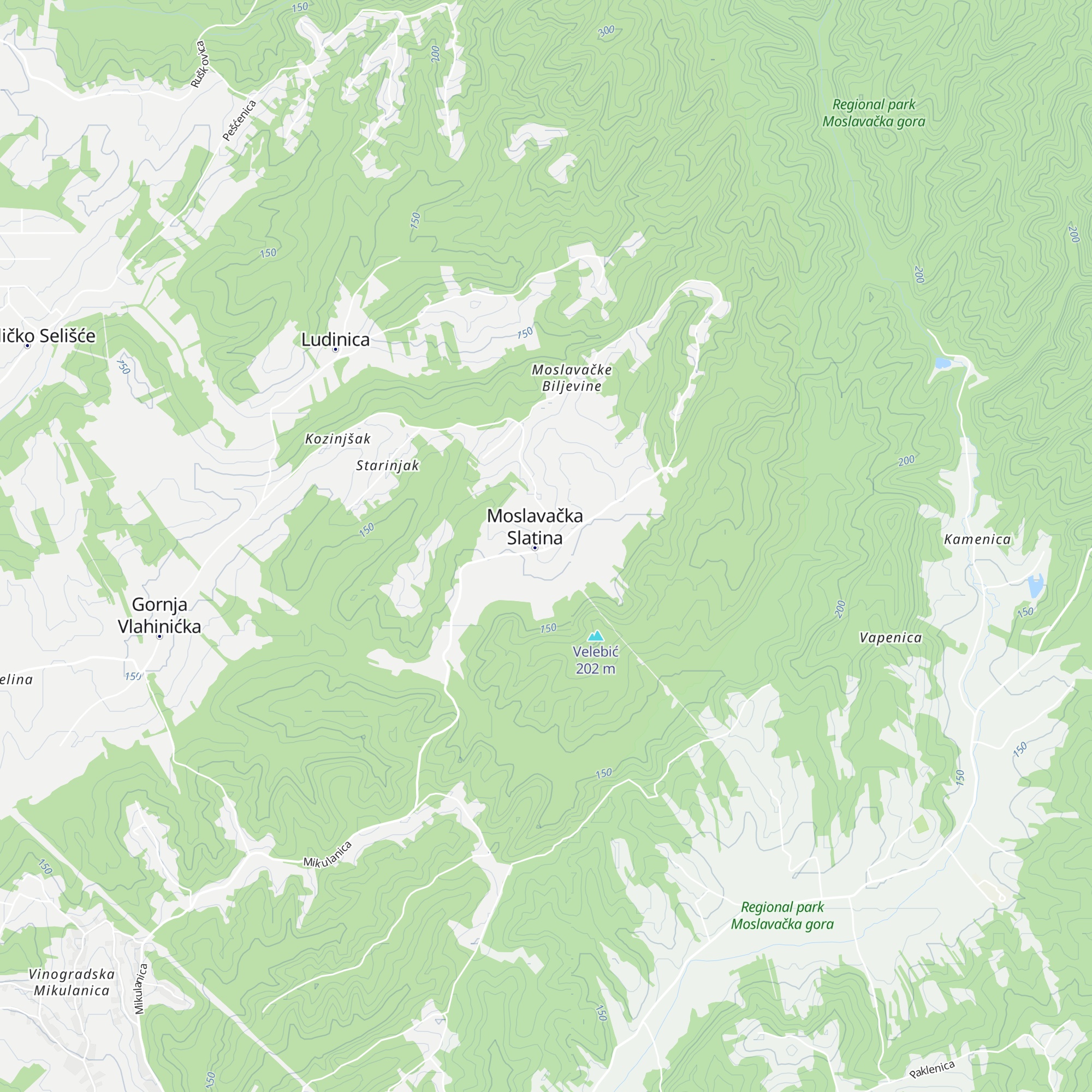 Planinarska kuća Moslavačka Slatina map
