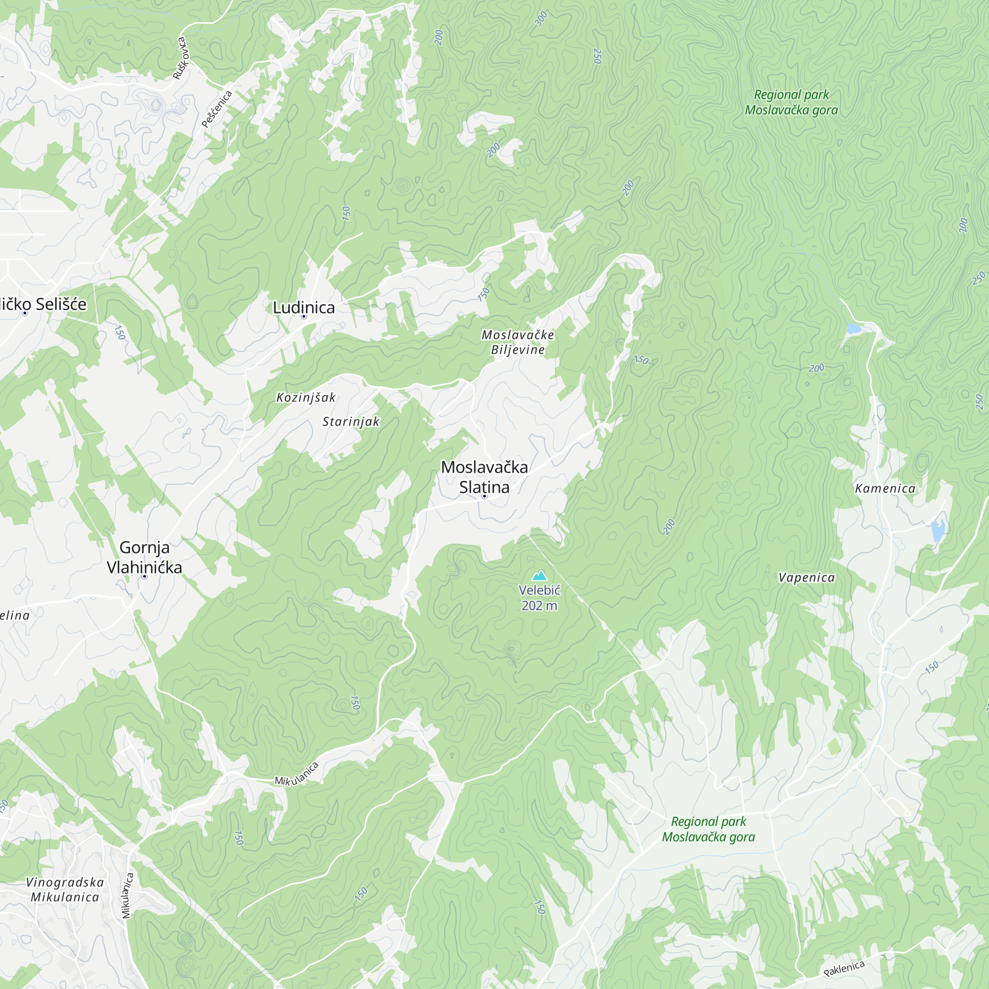 Planinarska kuća Moslavačka Slatina map