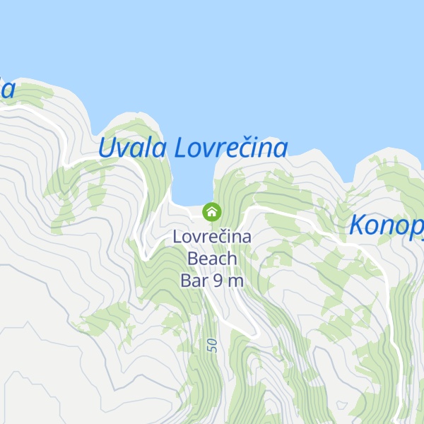 Map of Lovrečina Beach Bar