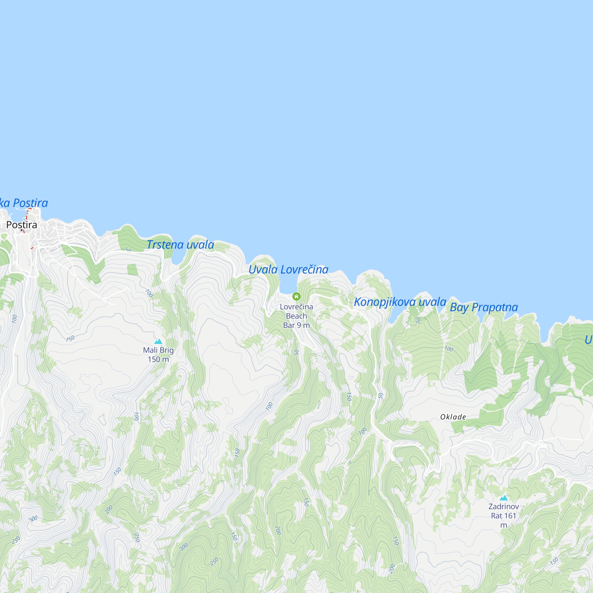 Lovrečina Beach Bar map